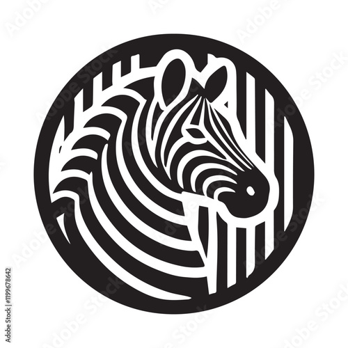 Wallpaper Mural Zebra logo template isolated brand identity icon abstract vector Torontodigital.ca