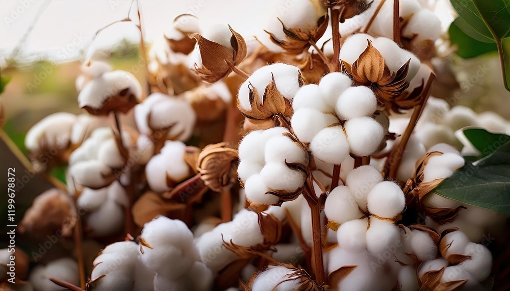 Cotton plant close-up 