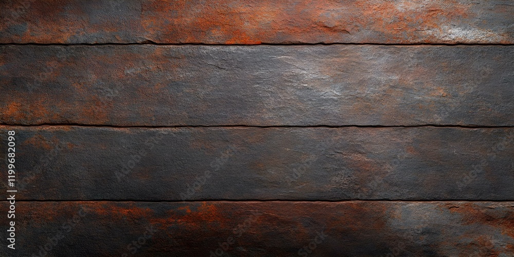 A textured surface featuring dark gray and rust colors, resembling weathered stone or metal panels. Concept Textured Surface Design, Dark Gray & Rust Palette, Weathered Stone Aesthetic A textured surface featuring dark gray and rust colors, resembling weathered stone or metal panels. Concept Textured Surface Design, Dark Gray & Rust Palette, Weathered Stone Aesthetic