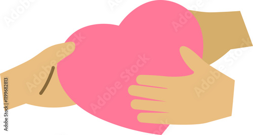 World Kindness Day Illustration hands holding love
