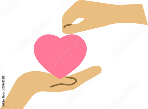 World Kindness Day Illustration hands holding love