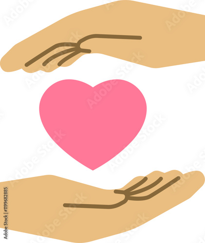World Kindness Day Illustration hands holding love