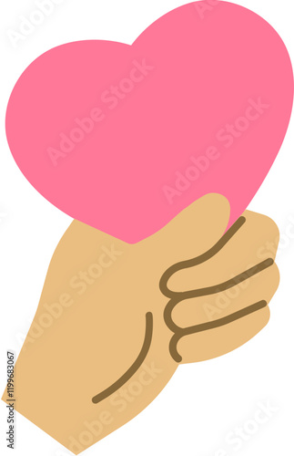 World Kindness Day Illustration hands holding love