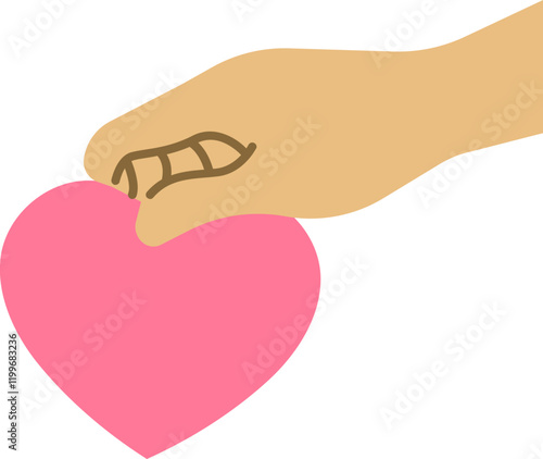 World Kindness Day Illustration hands holding love