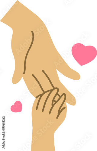 World Kindness Day Illustration hands holding love