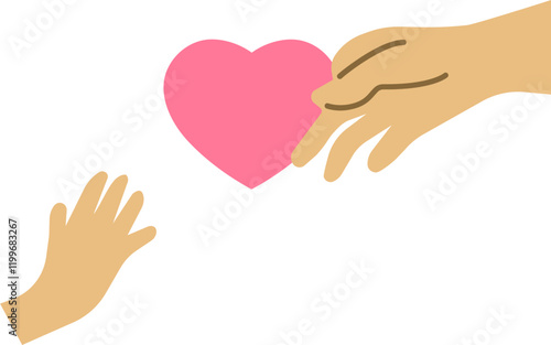 World Kindness Day Illustration hands holding love