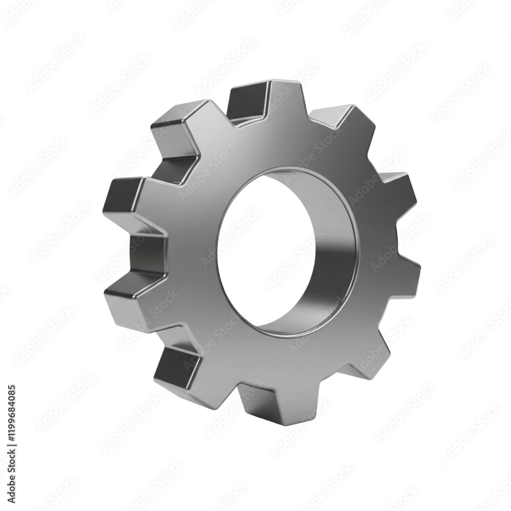 Metallic Gear Cogwheel Industrial Machine Part Design Element 3D Grey Icon Steel Shiny Silver Chrome Metallic Gear Cogwheel Industrial Machine Part Design Element 3D Grey Icon Steel Shiny Silver Chrome