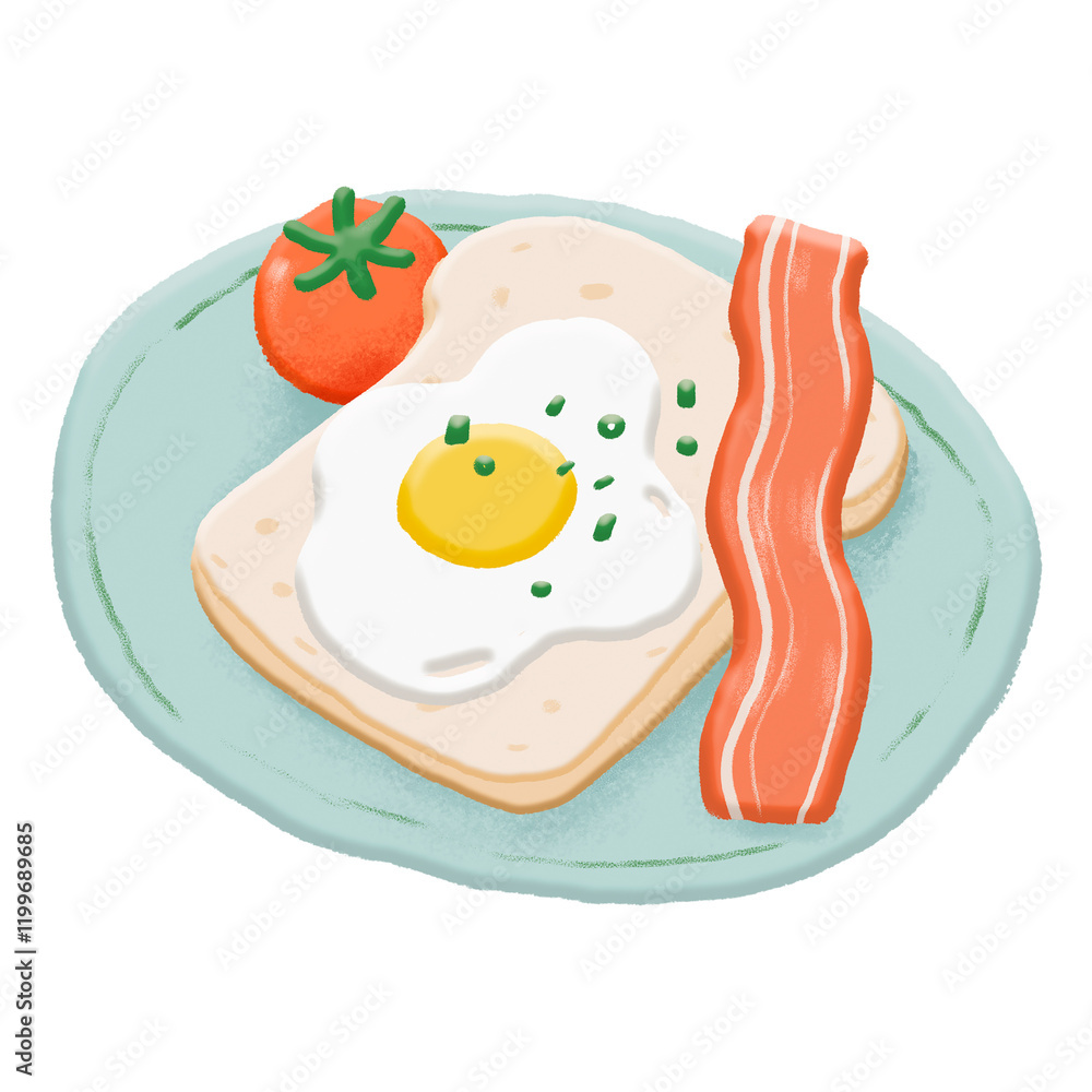 Png breakfast sticker, cute emoji collage element, transparent background Png breakfast sticker, cute emoji collage element, transparent background