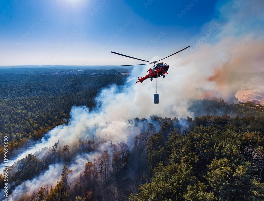 Obraz premium 消火ヘリ