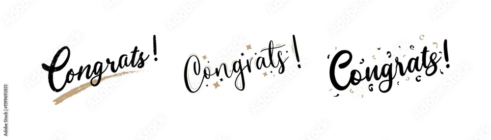 Congratulations collection. Congrats. Congrats Text Vector. Congratulation vector illustration Congratulations collection. Congrats. Congrats Text Vector. Congratulation vector illustration