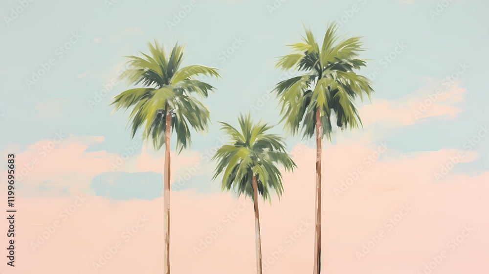 Obraz premium background with palm trees