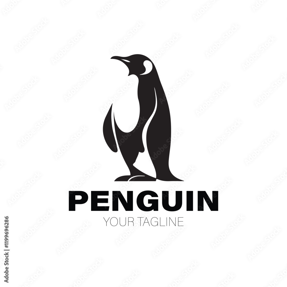 Obraz premium Penguin Logo. Penguin Logo Design. Penguin Logo Brand. Penguin Logo Vector Design Isolated on White Background