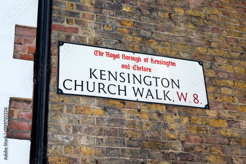 Kensington Church Walk in London, UK photo