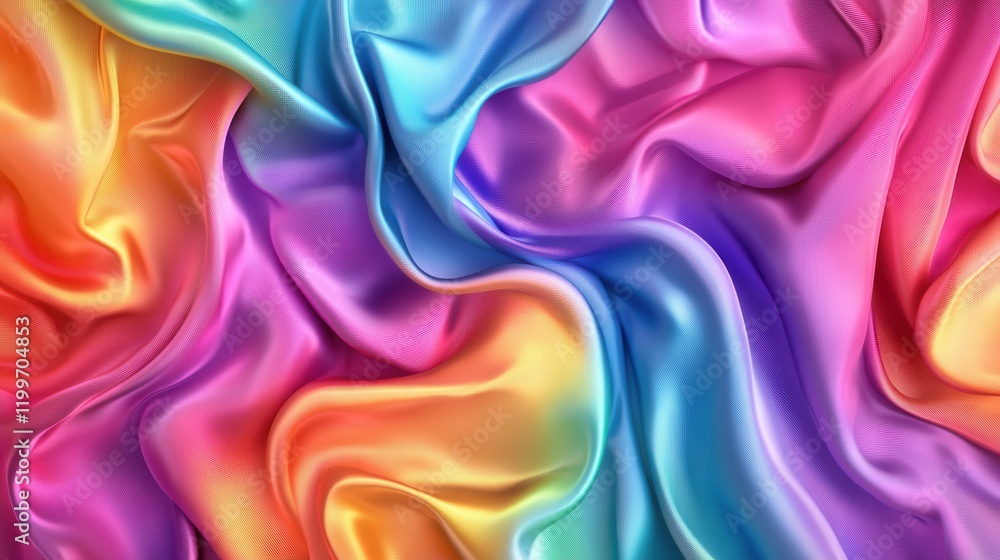 Obraz premium A colorful piece of fabric with a rainbow pattern