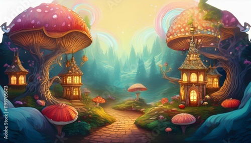 bajkowa posta bajka ilustracja dekoracja