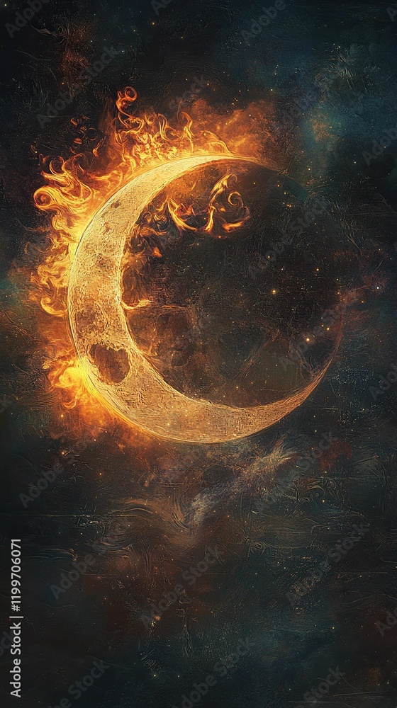 Sun bending towards the moon Sun bending towards the moon