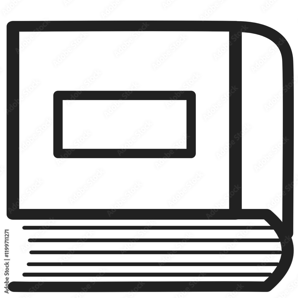 Simple closed book icon isolated on a transparent background Simple closed book icon isolated on a transparent background