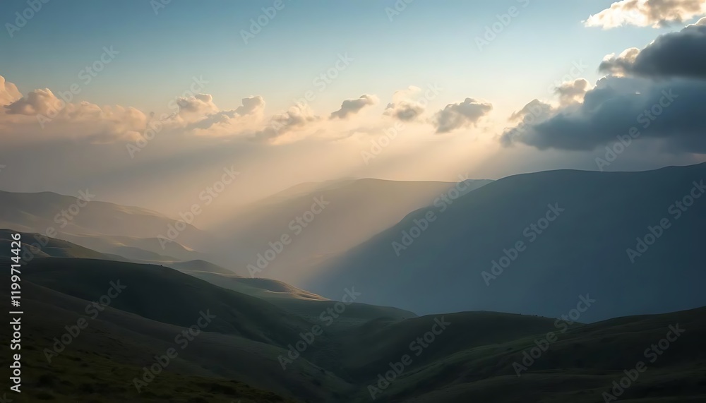 Majestic Mountain Valley Sunset Landscape Photography Majestic Mountain Valley Sunset Landscape Photography