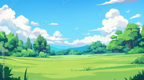 Background in flat comic style - generated AI