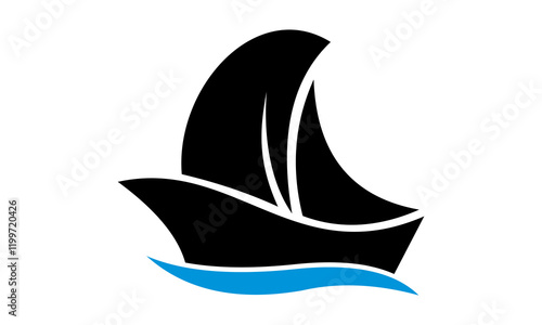 black ship logo design