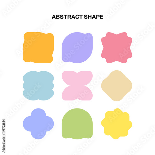 추상적인 다양한 모양  그래픽 벡터