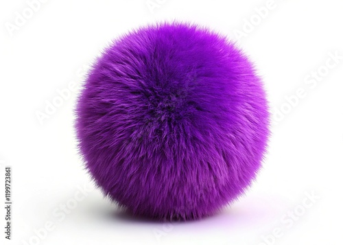 Abstract 3D Purple Sphere Fur Background Veri Peri photo