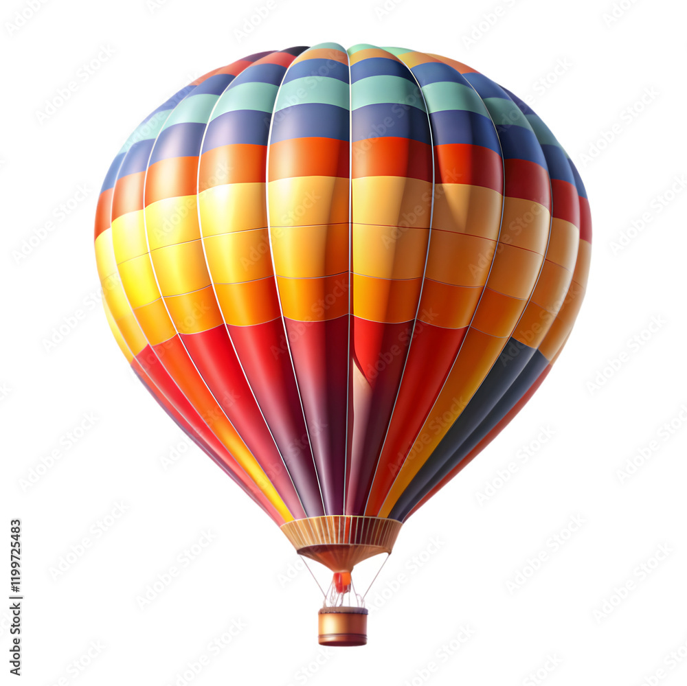 Fototapeta premium Air balloon isolated on transparent background 