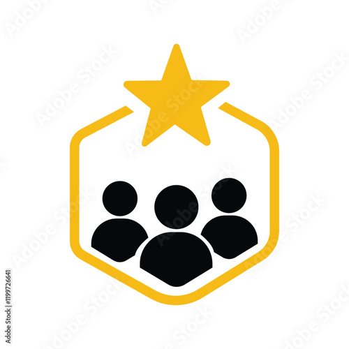 client loyalty or customer satisfaction icon. concept of positive testimonial for great effective business. flat style trend modern membership logotype graphic