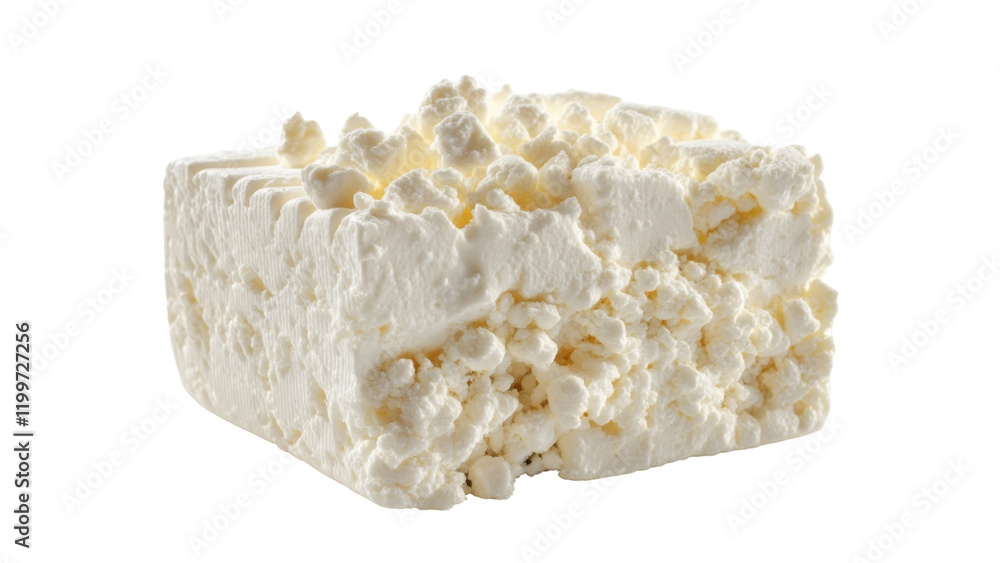 Crumbly Feta Cheese Block - Authentic Greek Dairy with Tangy Flavor and Creamy Texture, isolated on transparent background, White background. Crumbly Feta Cheese Block - Authentic Greek Dairy with Tangy Flavor and Creamy Texture, isolated on transparent background, White background.