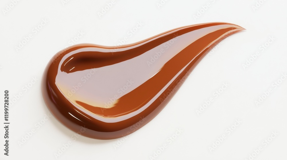 Obraz premium An ultra-realistic lip gloss swatch, captured in high definition on a white background. 