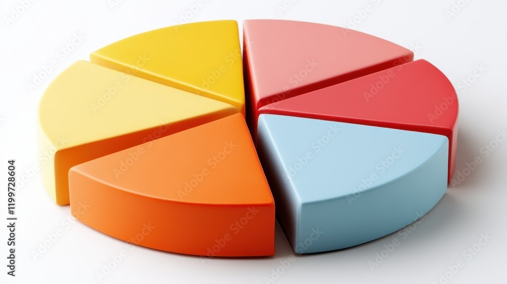 Obraz premium Colorful Pie Chart for Budgeting and Allocations