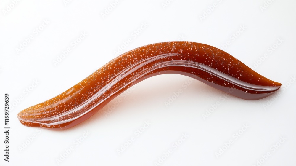 An ultra-realistic lip gloss swatch, captured in high definition on a white background. An ultra-realistic lip gloss swatch, captured in high definition on a white background.