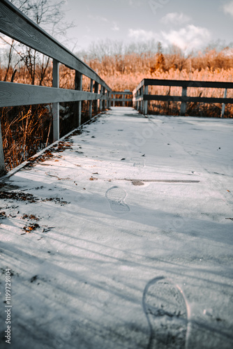 Footsteps in snow