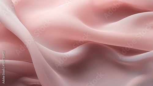 Close-up pink chiffon fabric texture background. Soft, gentle, fashion, luxury and aesthetic clothing material. Calm atmosphere