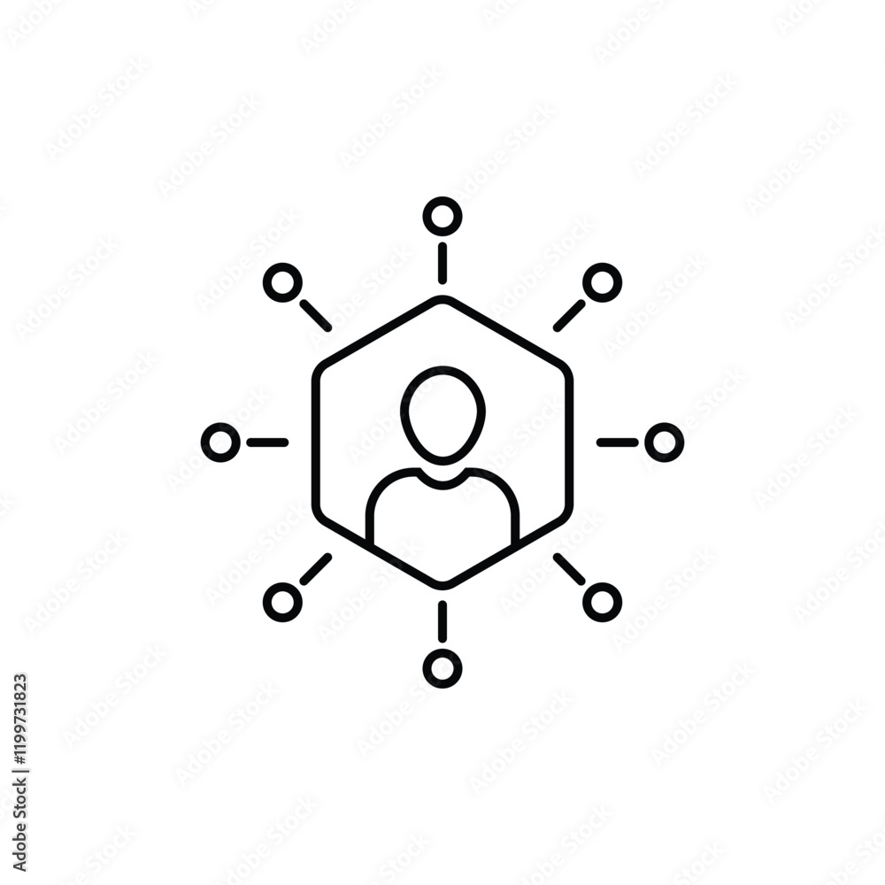 Fototapeta premium Collection of affiliated marketing icons outline or set in black-white