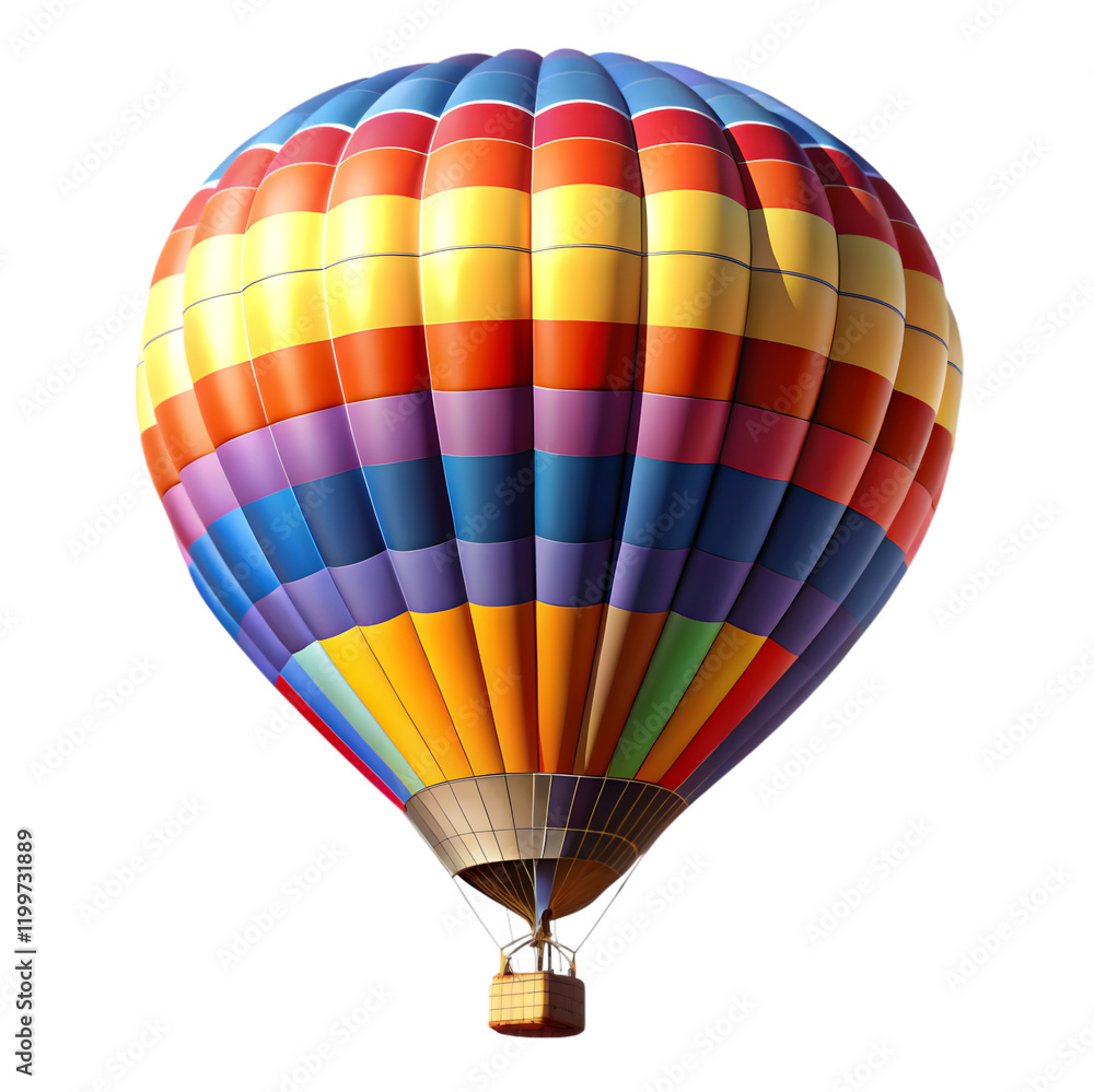 Naklejka premium Air balloon isolated on transparent background 