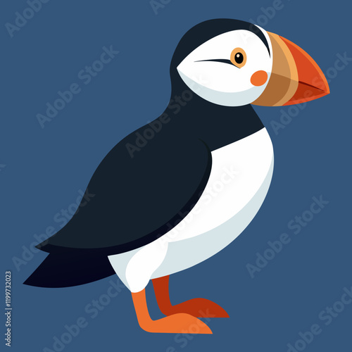 penguin on a branch atlantic puffin