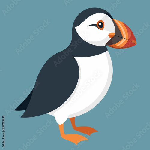 penguin on a branch atlantic puffin