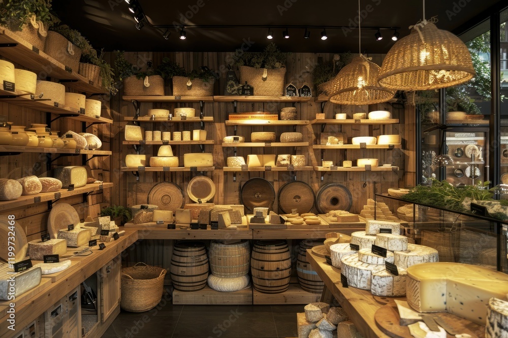 Pixel Perfect Picture of Rustic Gourmet Cheese Shop with Artisanal Cheeses Pixel Perfect Picture of Rustic Gourmet Cheese Shop with Artisanal Cheeses