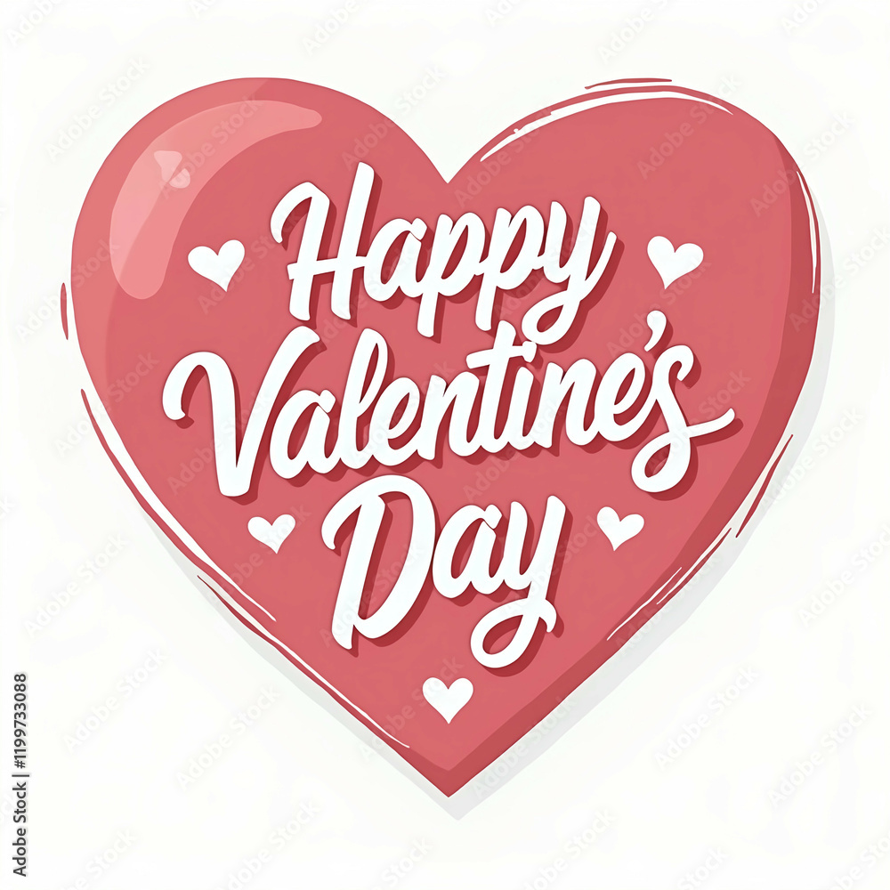 Happy Valentine's Day Heart Greeting in white background Happy Valentine's Day Heart Greeting in white background