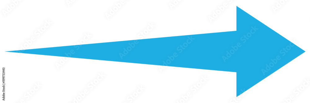 Blue arrow icon flat style. Abstract blue long arrow sign. Blue arrow for your website design, vector illustration. EPS 10 Blue arrow icon flat style. Abstract blue long arrow sign. Blue arrow for your website design, vector illustration. EPS 10