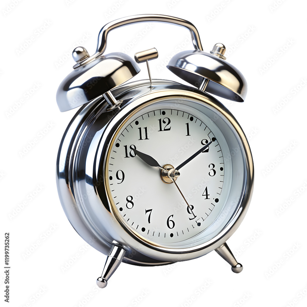 Alarm clock isolated on transparent background Alarm clock isolated on transparent background