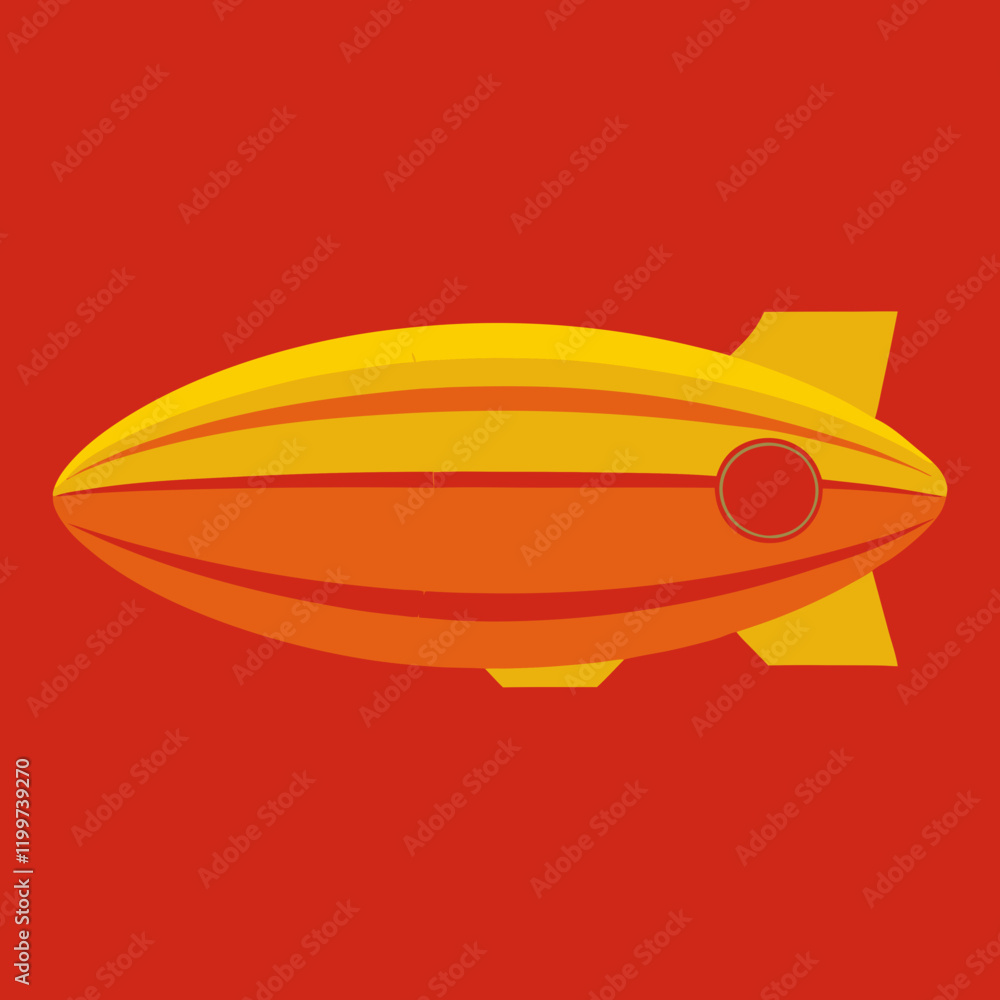 vector illustration of a retro blimp vector illustration of a retro blimp