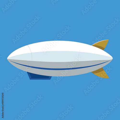 vector illustration of a blimp