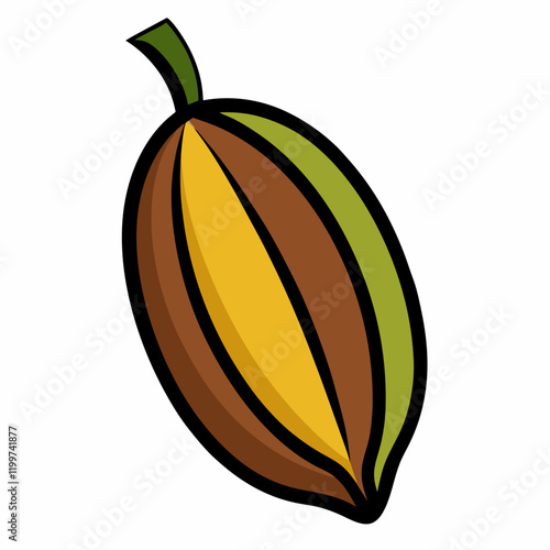 cacao pod vector illustration