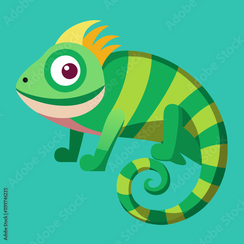 chameleon cartoon illustration