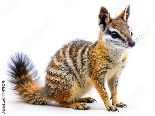 Numbat Wildlife Portrait - Isolated on Transparent Background photo