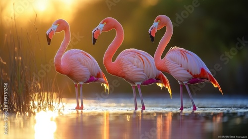 flamingo in the water