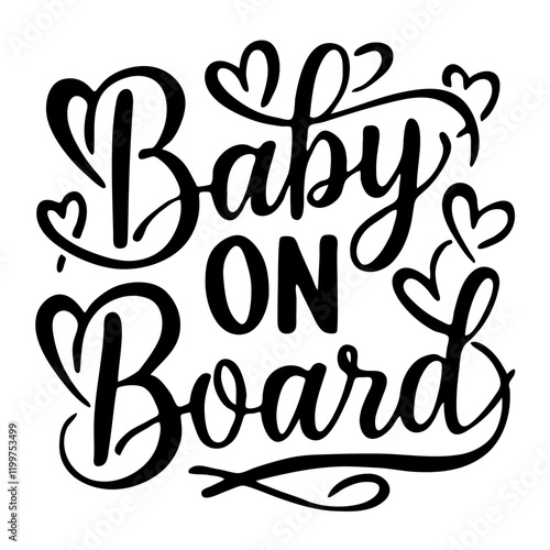 Baby on board vector