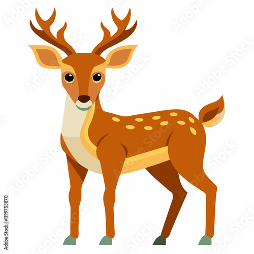 deer cartoon isolated on white deer